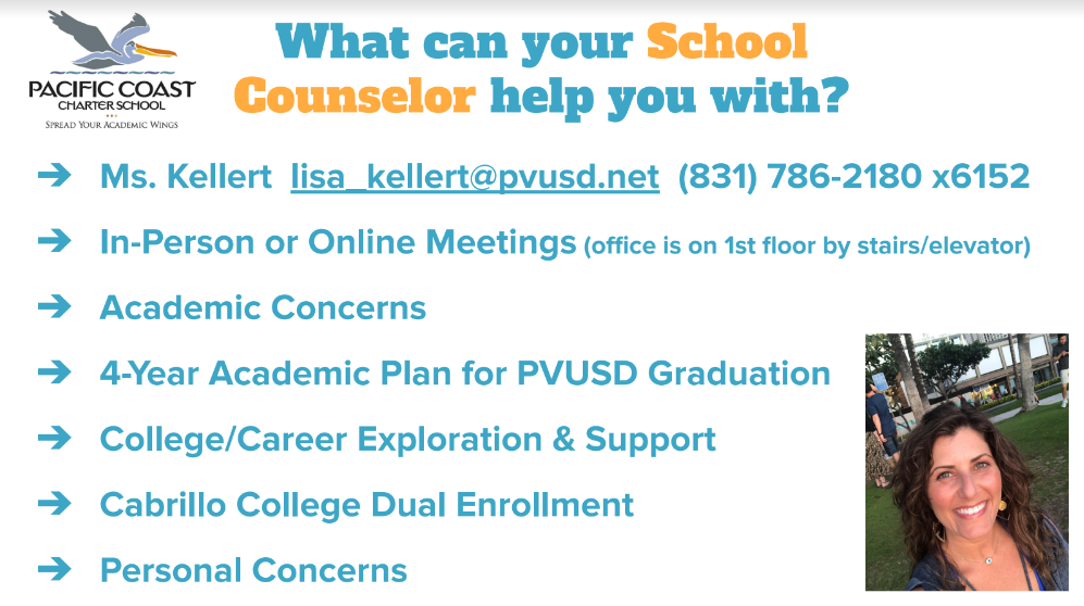 List of what our school counselor can help you with